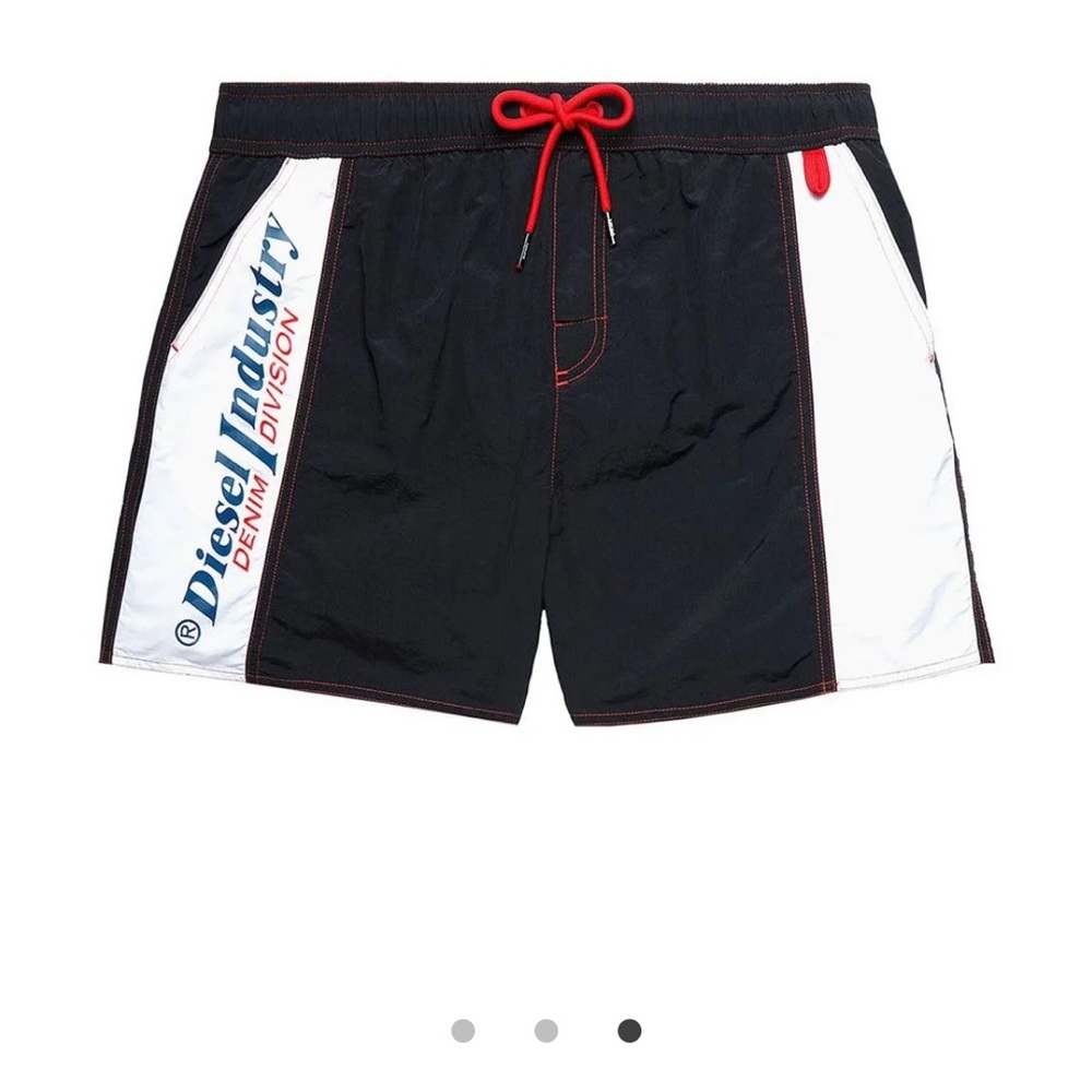 Diesel Black and White Swim Shorts